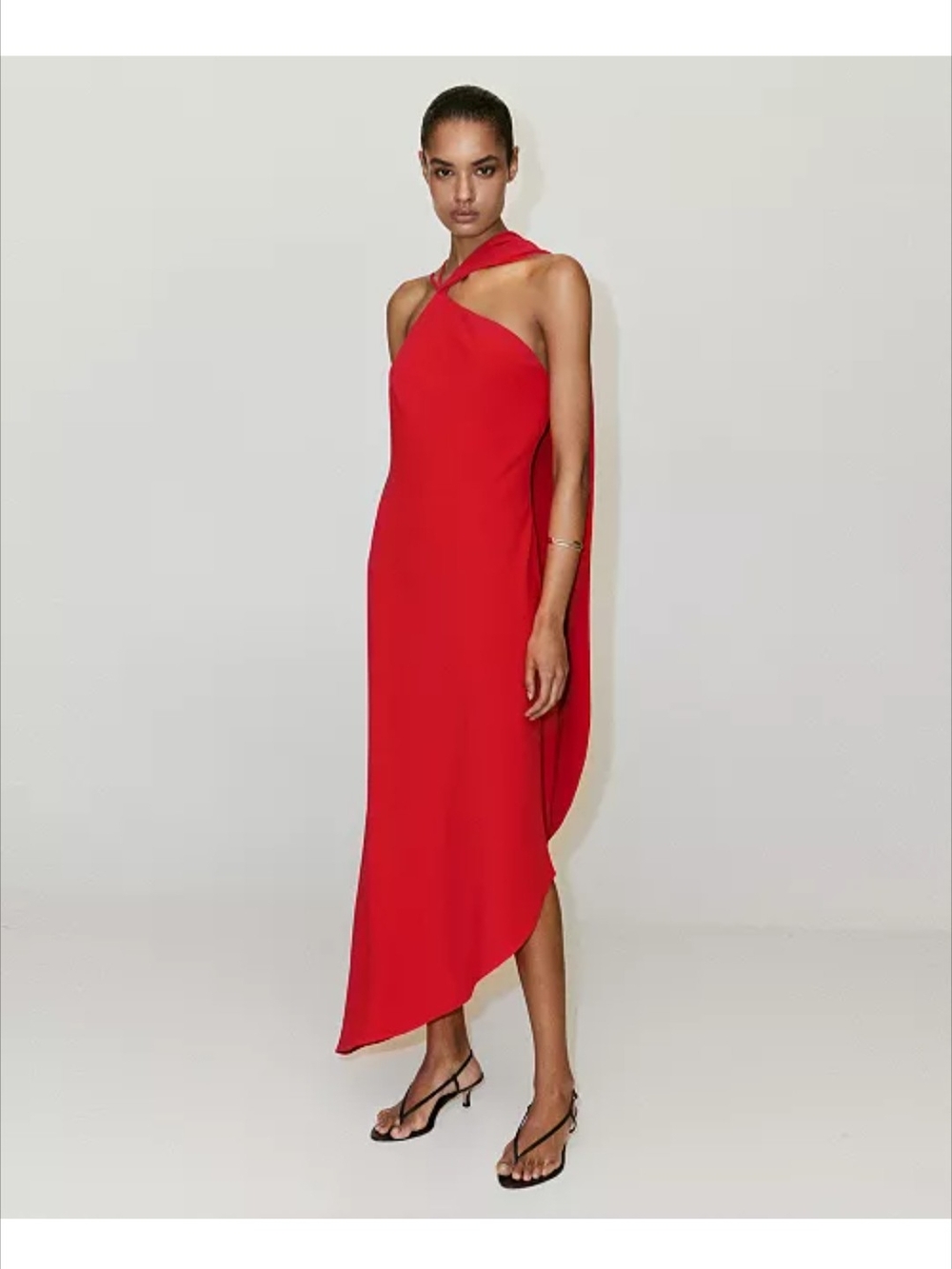 Mango asymmetrical scarf Dress